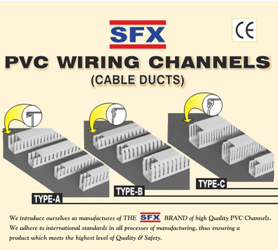 PVC cable trays for electrical installations